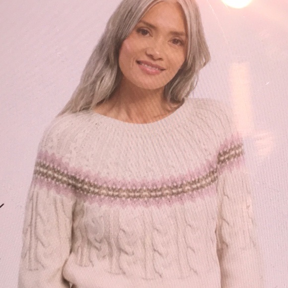 Splendid Olga Sweater Fair Isle Cable-Knit - Picture 4 of 10